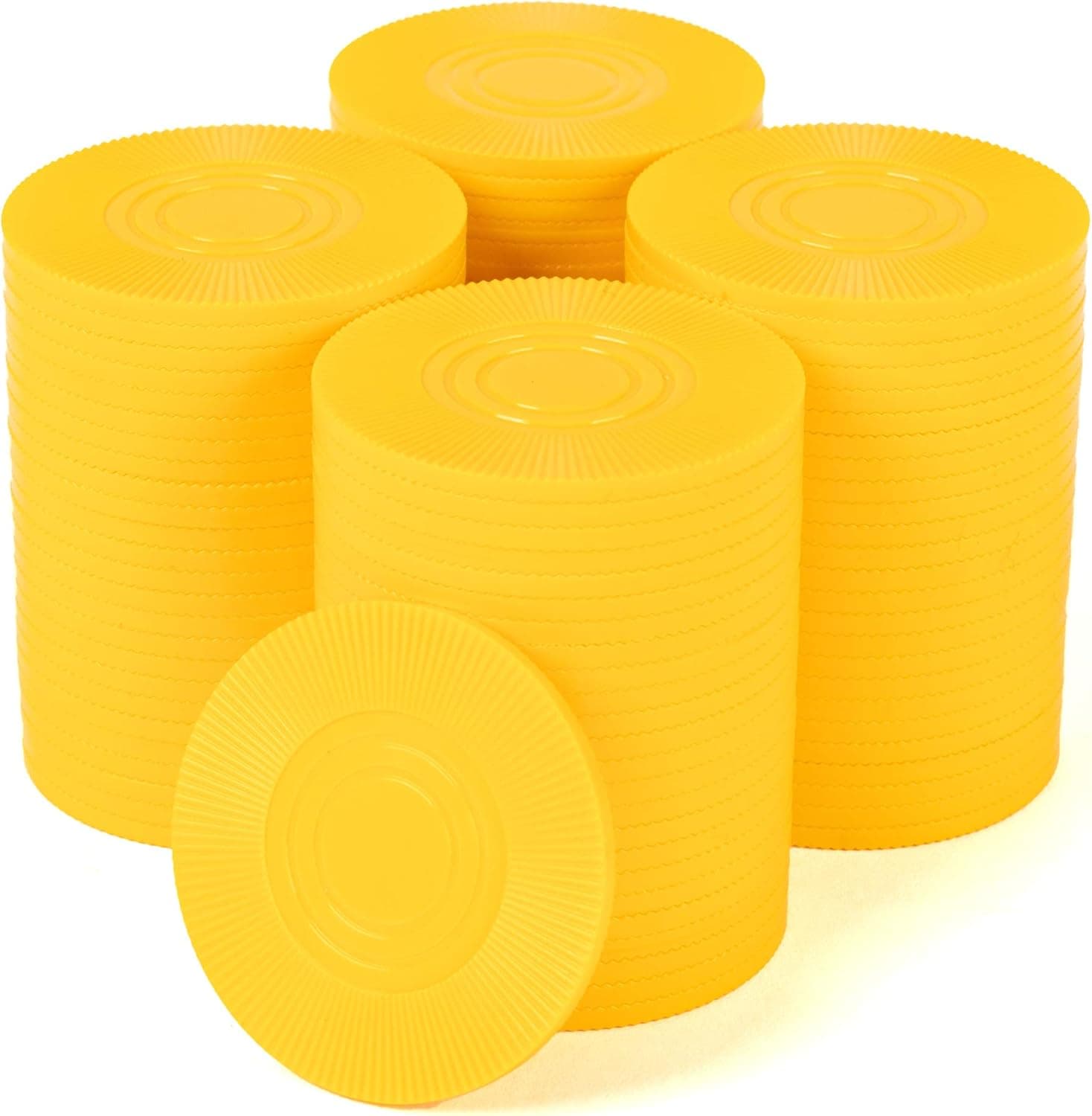 Brybelly 100-pack Interlocking Poker Chip Set - 2 Gram Lightweight Plastic Chips for Texas Hold Em Poker, Card Games, Casino Night, Mathematics Counting Learning, Large Bingo Markers