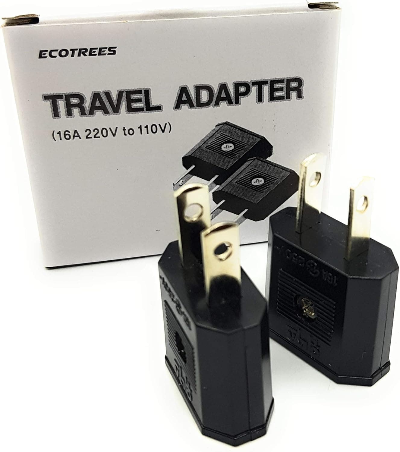 ECOTREES Travel Adapter and Converter 220v to 110v Set of 2 /Travel Adapter (EU