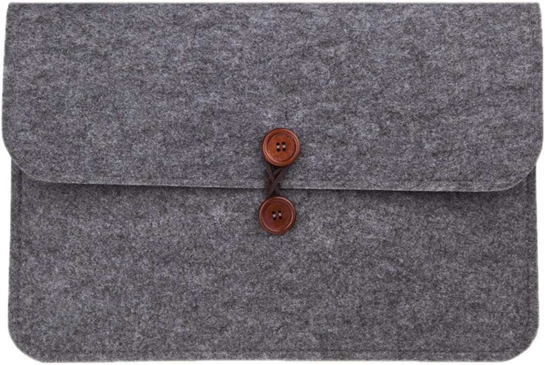 Bear Motion (TM) Premium Wool Felt Sleeve Case for Microsoft Surface 3 (10.8 Inch Screen) - Will NOT FIT Surface PRO 3 (Surface 3, Gray)