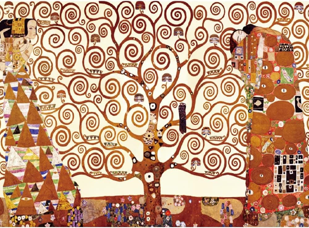 MISITU Jigsaw Puzzles 2000 Pieces for Adults The Tree of Life by Gustav Klimt Challenging Difficult Puzzles Christmas Birthday Gift Game Toys 39.37 x 27.56 Inches