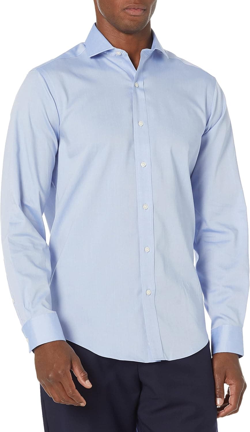 Buttoned Down Men's Non-Iron Classic-Fit Pinpoint Cutaway Collar Dress Shirt