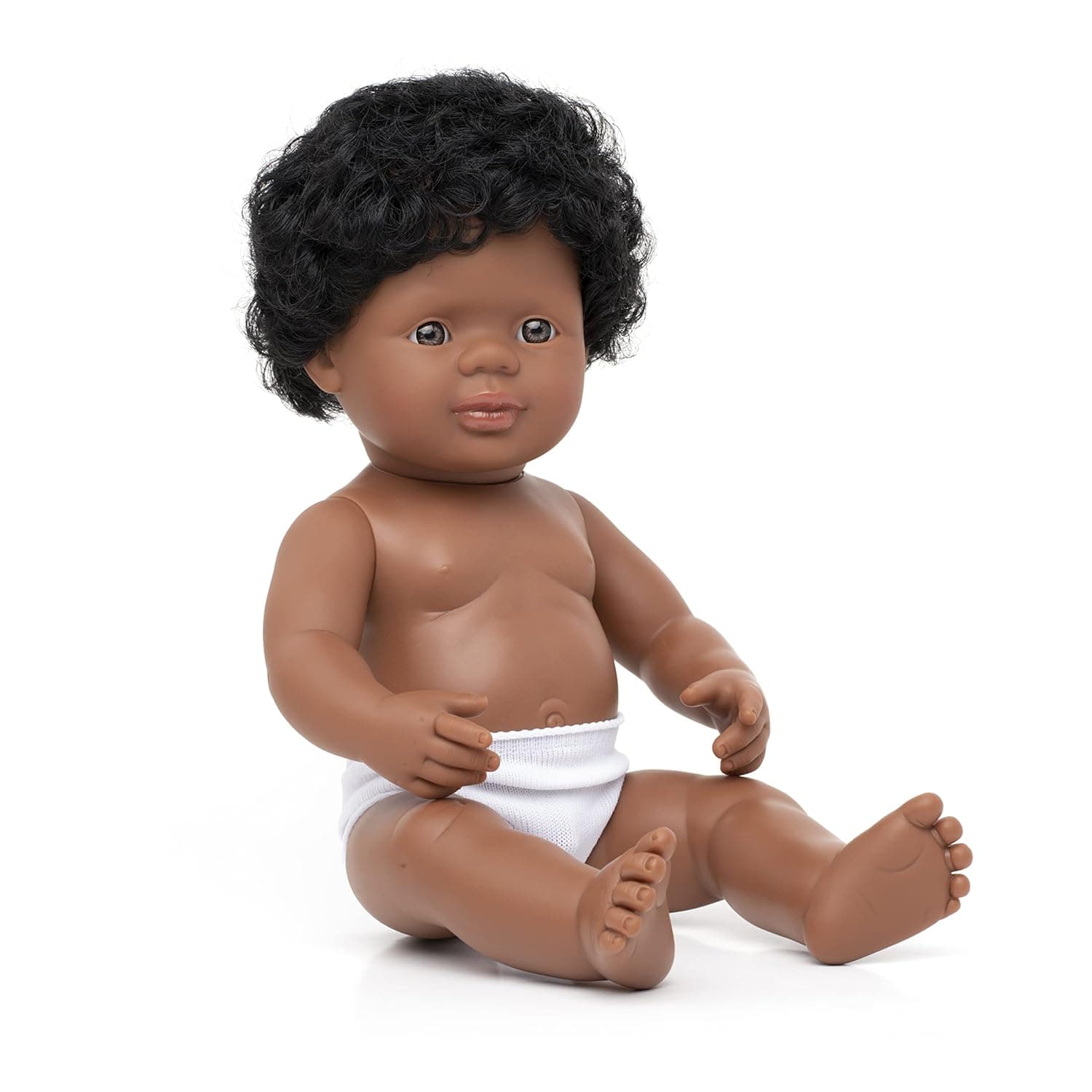 Miniland 15'' Anatomically Correct Baby Doll, African-American Boy