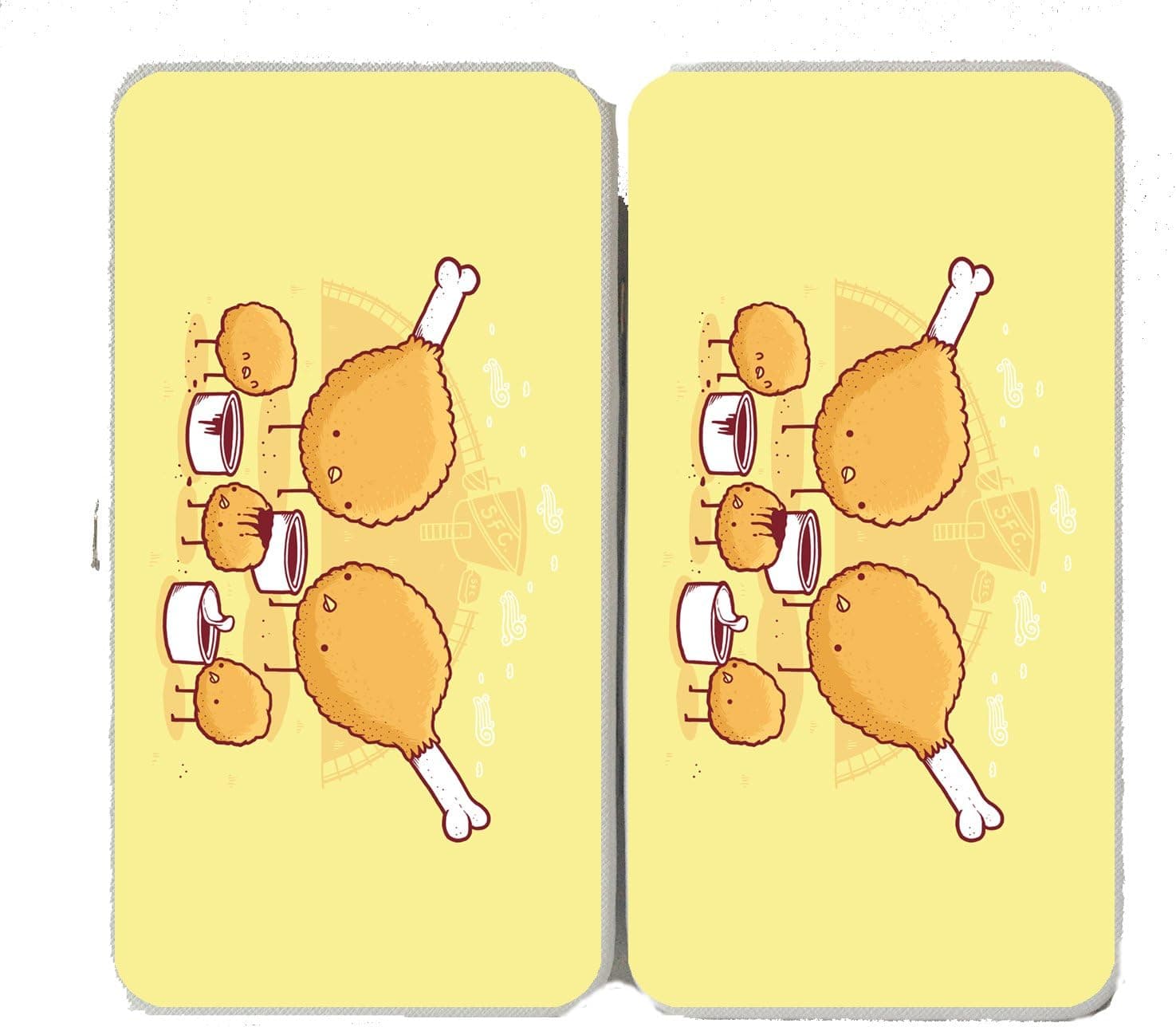 "Chicken Farm" Chicken Legs & Nuggets w/Dipping Sauce - Taiga Wallet Clutch