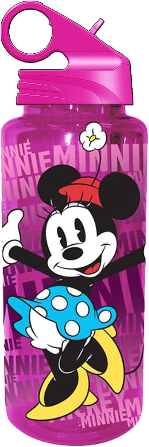 Silver Buffalo DL0264 Disney Minnie Mouse Tritan Water Bottle, 20-Ounces