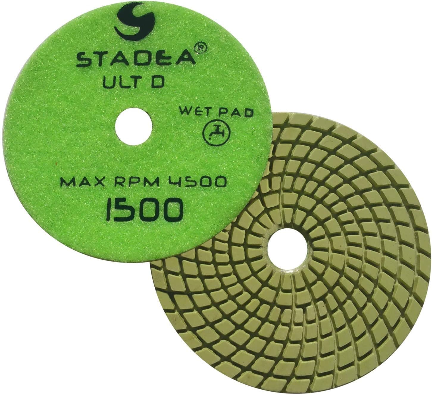 Stadea PPW113X Granite Polishing Pads 4" Diamond Pad 2000 Grit For Granite Quartz Stones Polish