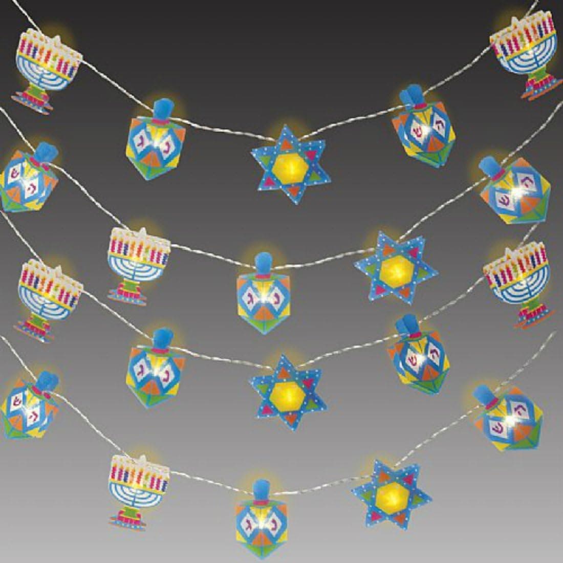 Hanukkah Decoration Hologram Light Set, 8' Long