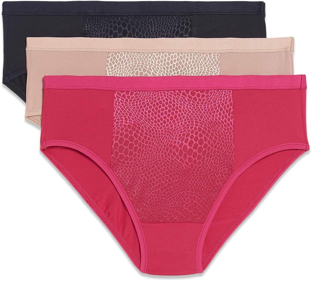 Warner's Women's Blissful Benefits Tummy-Smoothing Comfort Microfiber Hipster 3-Pack Ru5023w