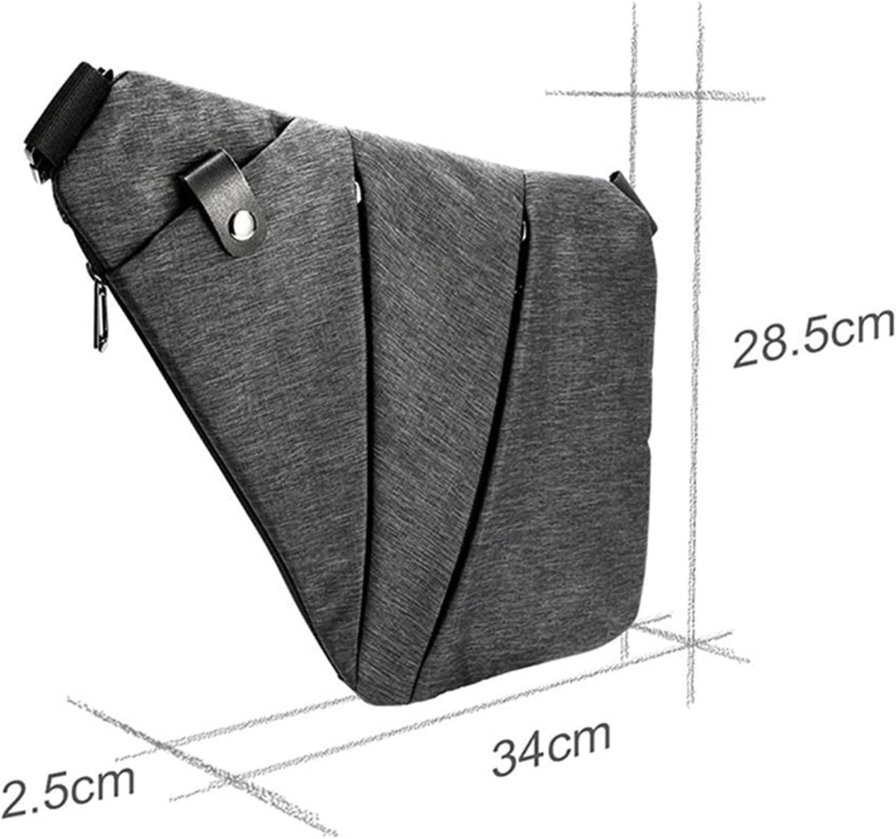 RIMIX Multi-Purpose Anti-Thief Hidden Security Bag Underarm Shoulder Armpit Messenger Bag Sports Leisure Chest Bag Portable Backpack for Phone Money Passport Tactical Bag