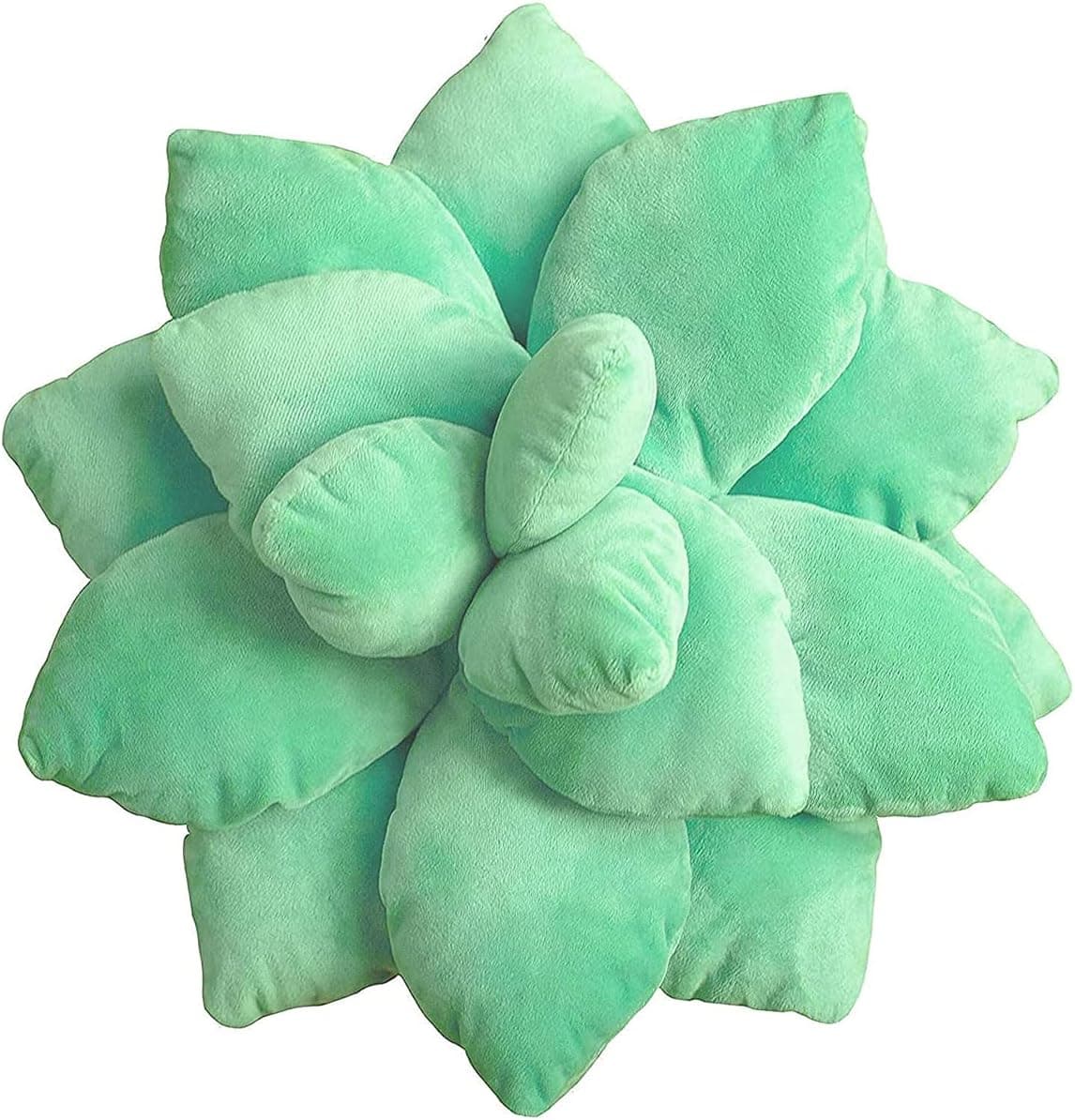 IMIUN 9.8in Succulent Pillow, Cute Stuffed Plant Plush Pillows, 3D Succulents Cactus Pillow, Novelty Plush Cushion for Garden Bedroom Home Decor (Light Green)