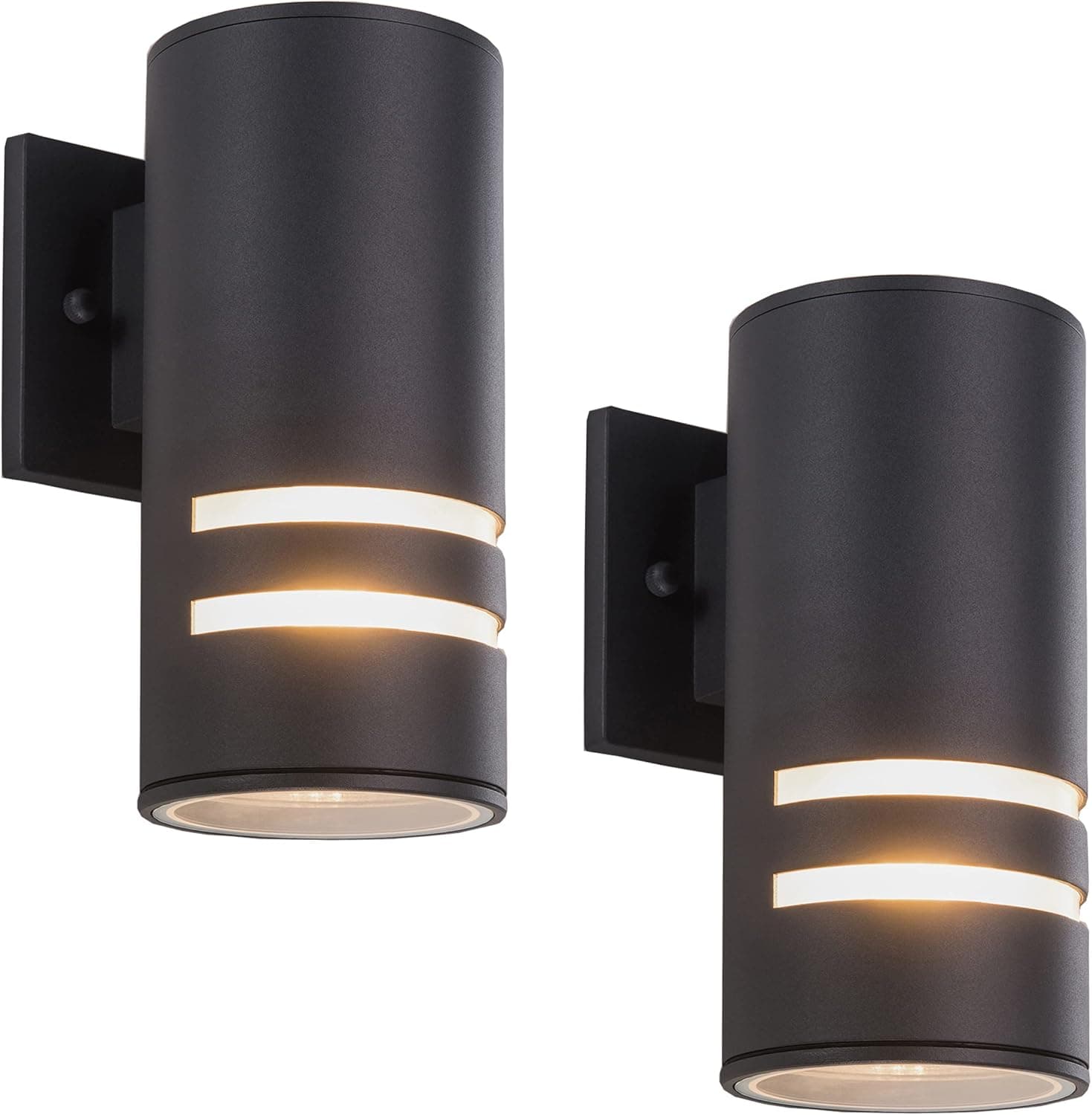 DECLUTTR 2 Pack Outdoor Wall Lights, Aluminum Outdoor Light Fixture, Outdoor Lights for House with Frosted Glass for Patio Garage Doorway, ETL Listed