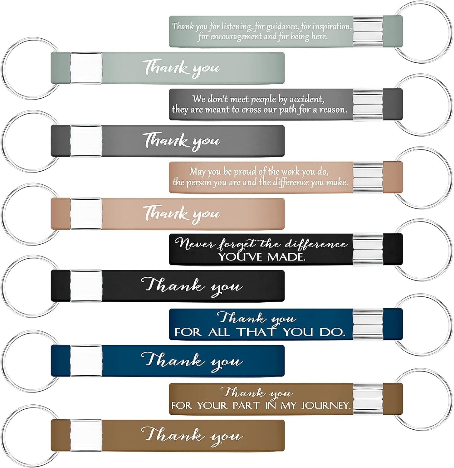 Fumete 24 Pcs Thank You Gift Appreciation Keychain Teacher Coworker Keychains