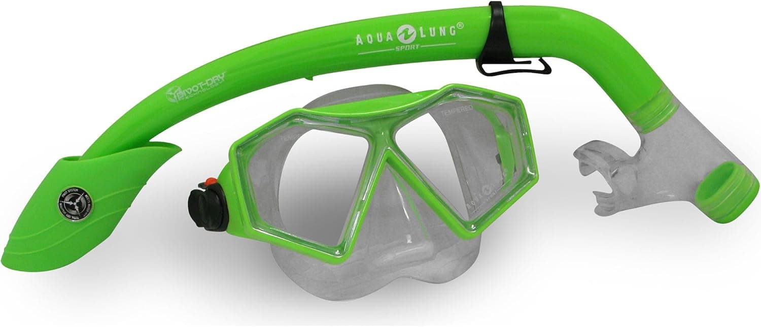 U.S. Divers Scuba Snorkeling Dive Junior Mask and Dry Snorkel Jr Youth Snorkel Set, GR
