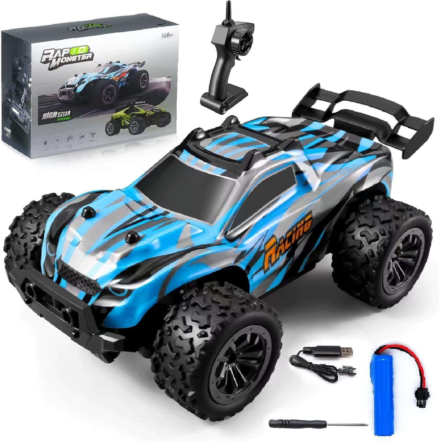 yoopay Remote Control Cars, 1:20 Scale RC Cars, 2.4GHz RC Car Vehicle Truck Crawler, High Speed Off-Road Electric Toy car top Speed 25km/h, Gift for Boys and Girls