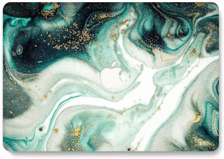 AQYLQ Compatible with MacBook Air 13 Inch/13.3 Inch Case (2017 2016 2015 2014 2013 2012 2011 2010 Release A1466 A1369),Matt Plastic Hard Case Shell Cover - DL71 Green Marble