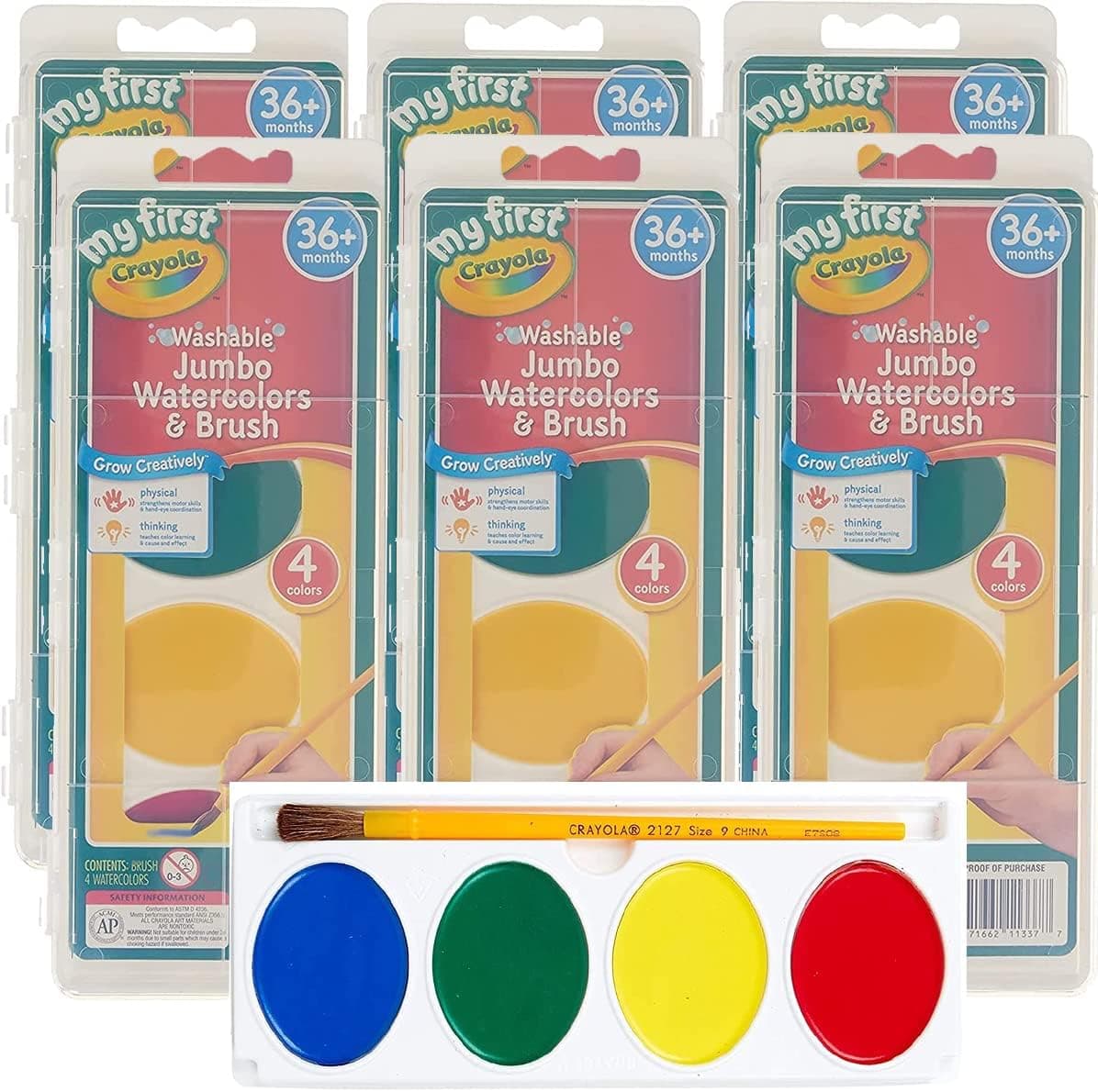 Crayola My First Crayons Egg Shaped Easy Palm-Grip for Toddlers 3 Individual Boxes