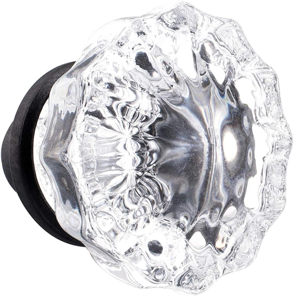 Fluted Crystal Glass/oil Rubbed Bronze Passage Door Knob Sets for Modern Doors+includes Our New Secure Set Screw System & Premium Retrofit Kit.