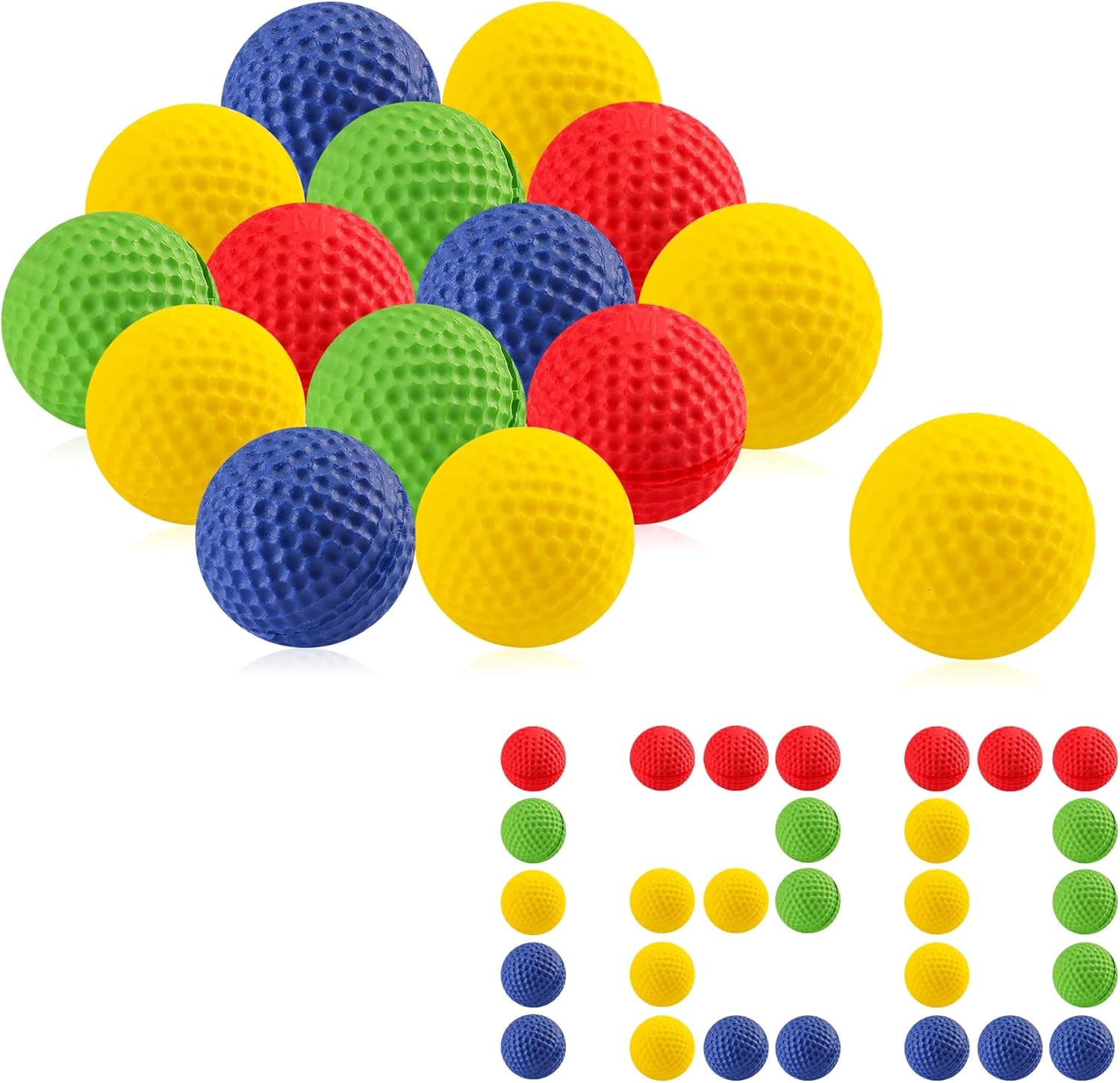 Round Rival Ammo Compatible with Nerf Rival 120-Refill Balls Bullets Darts Pack Mix Colors for Nerf Guns Toys Shooting Games