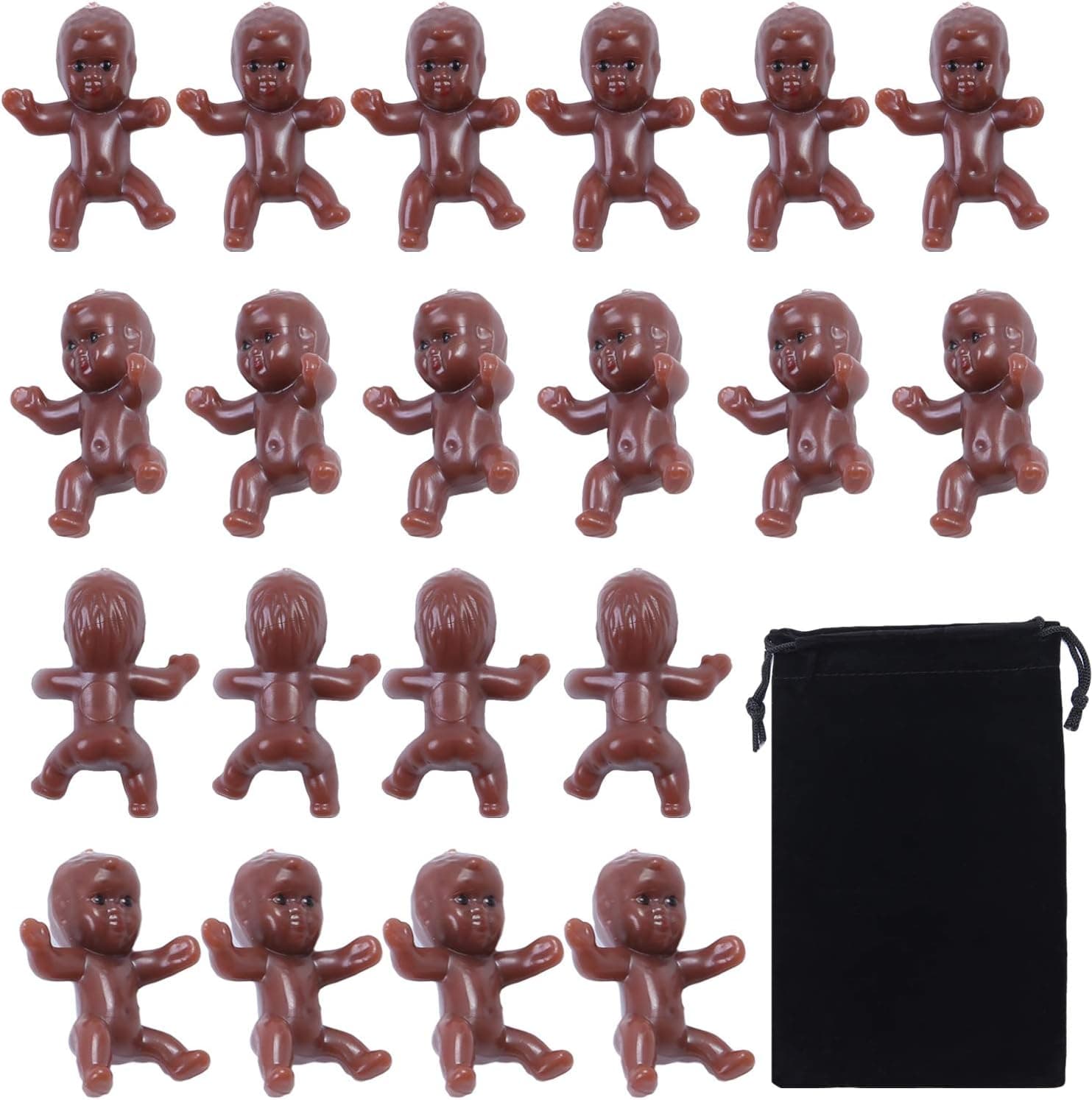 Elcoho 100 Pieces Mini Plastic Baby Favor Supplies Baby Shower Ice Cube Game Party Game Decor Party Decorations Baby Gift Decorations Cake Decorations,1 Inch