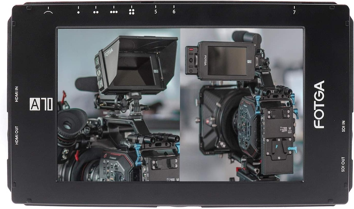 JLWIN A70 7" FHD IPS Video On-Camera Field Touch Screen Monitor,3D LUT,1920x1080,HDMI 4K Input/Output,Dual NP-F Battery Plate NP-F970 F570 F550,for 5DIII IV,A7 A7S A7R II III A6500 Camera (A70T)
