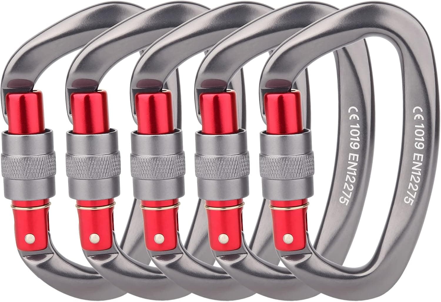 Paliston Locking Carabiner - 25kN 5600lb Climbing Carabiner Screw Gate D Shape Carabiner