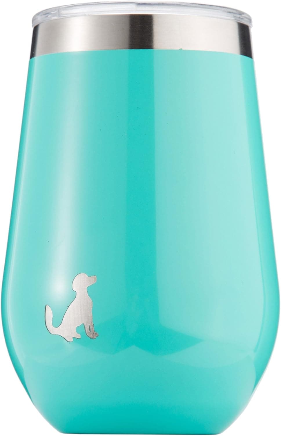 Pittsford Outfitters 12oz Wine Tumbler With Lid | 18/8 Stainless Steel, Double Walled, Vacuum Insulated Stemless Portable Wine Glasses. Great for Travel, Outdoors, Coffee too. (Turquoise)