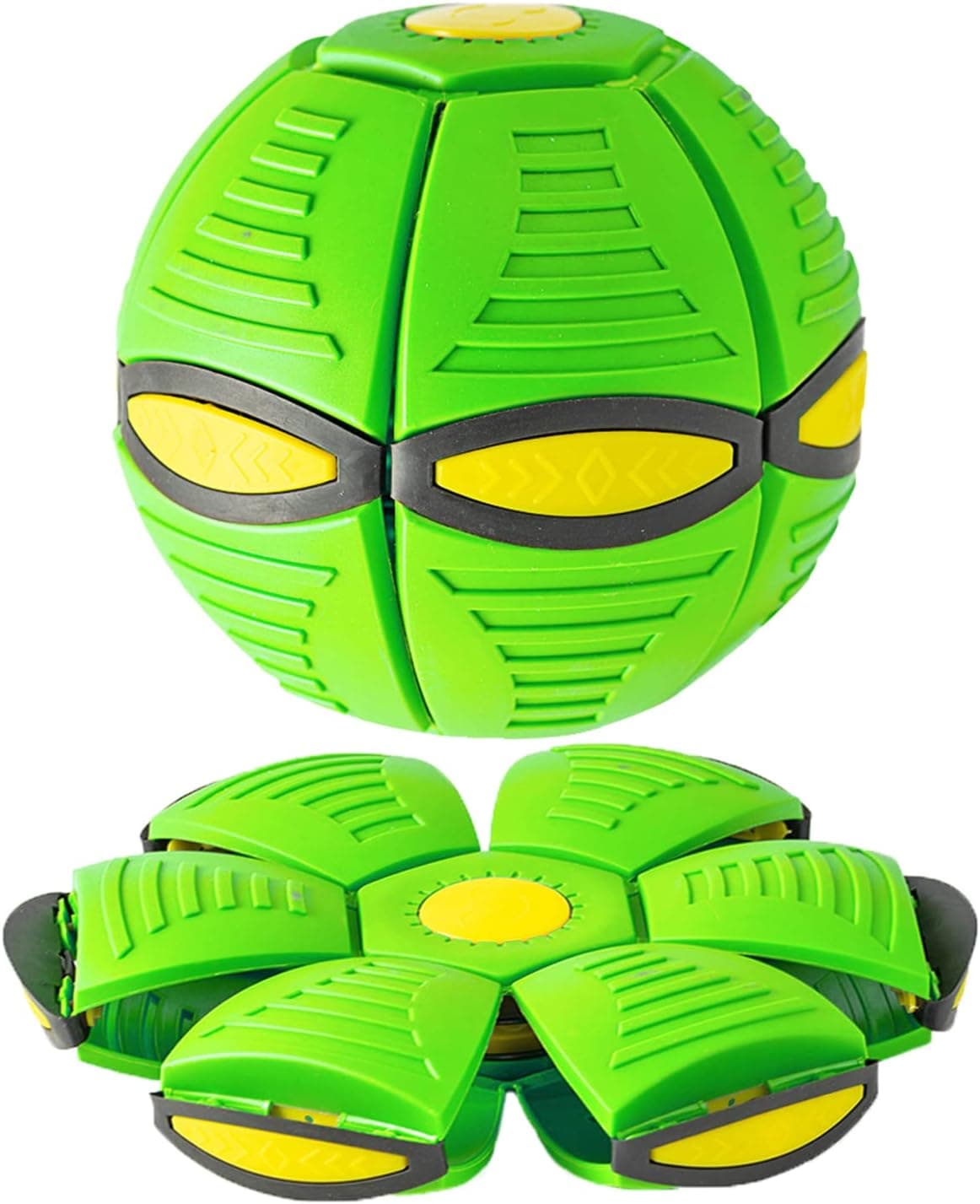 Pet Toy Flying Saucer Ball for Dogs, Magic Ball Toy with Lights, Portable Flying Saucer Toys Stomp Magic Ball Childrens Toy, Magic UFO Ball, Creative Decompression Ball Pet Toy for Kids Outdoor(Green)