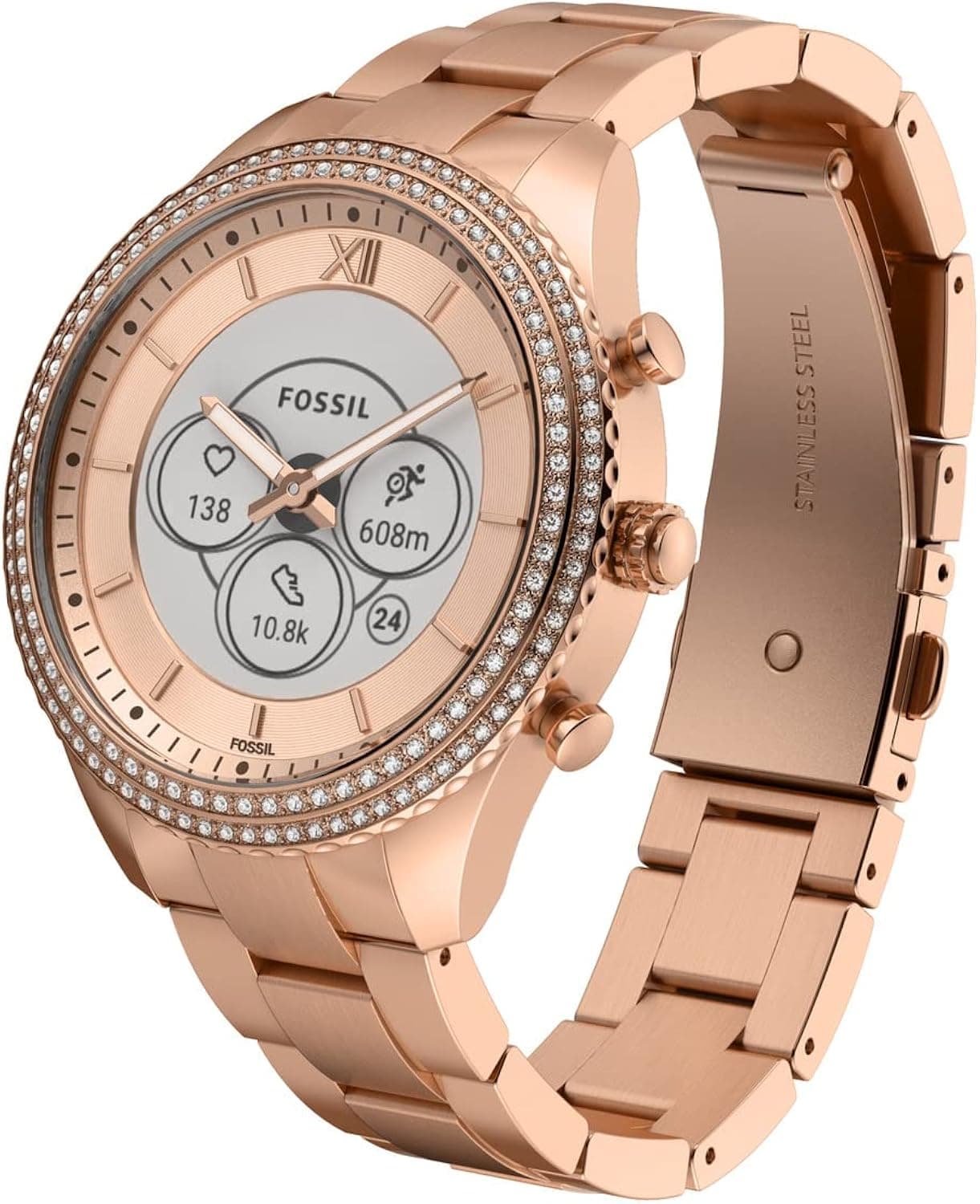 Fossil Stella Gen 6 Hybrid Smartwatch with Alexa Built-In, Heart Rate, Activity Tracking, Blood Oxygen and Smartphone Notifications