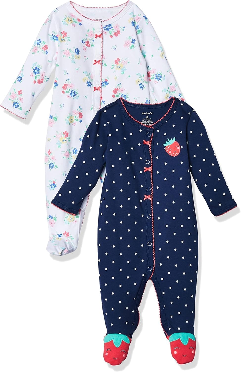 Carter's Girls' 2-Pack Cotton Sleep and Play