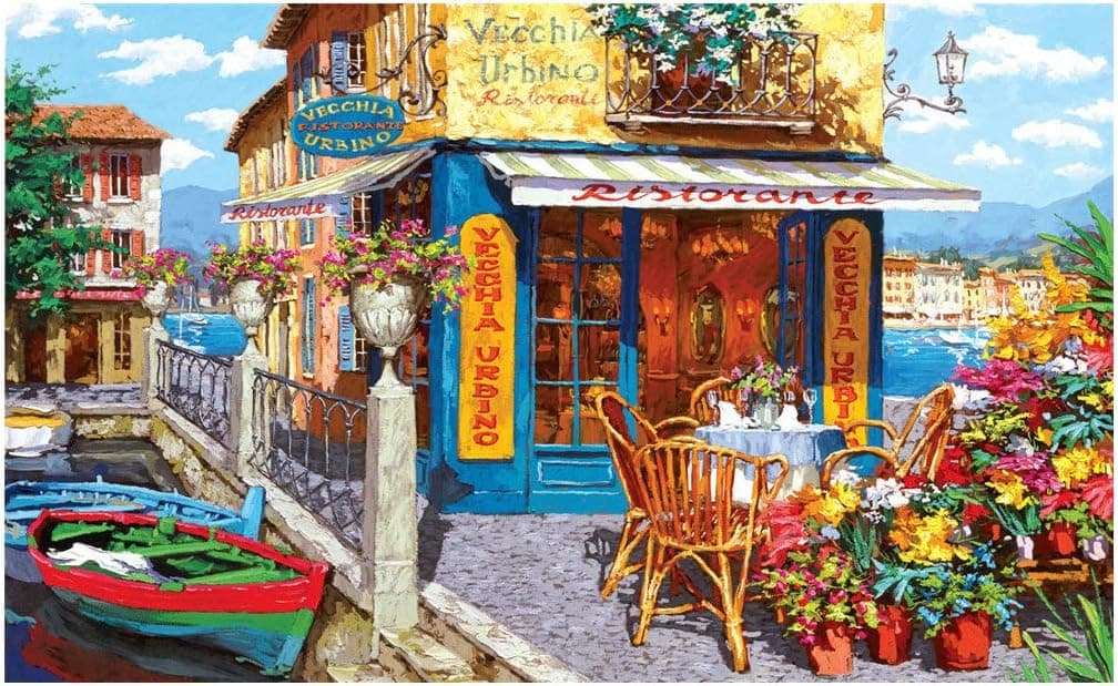 1000 Piece Puzzles Oil Painting Landscape Jigsaw Puzzles for Adults Kids Assembling Toy Gifts for Stimulating Imaginations Educational Intellectual Decompressing Fun Game