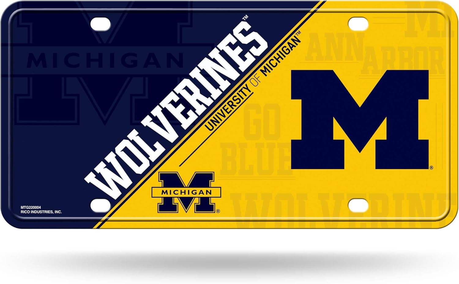 Rico Industries NCAA Unisex Metal License Plate Tag