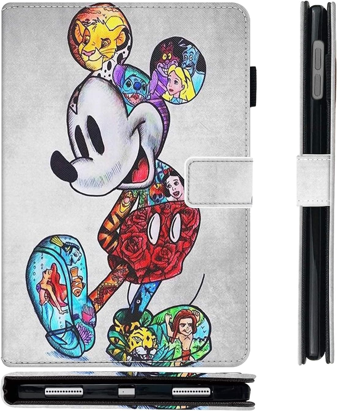 Case for iPad Pro 11 2020 2nd&2021 3rd, Soft PU Leather Cute Cartoon Case Cover for Girl Women Full Protection Case Compatible with iPad Pro 11 2020 2nd&2021 3rd (White)