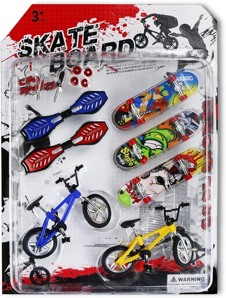 TKOnline Party Favors Educational Finger Toy Mini Finger Sports Skateboards/Bikes/Swing Board with Endoluminal Metallic Stents(Send Components and Parts) Skateboards,Finger Skateboard,Finger Board