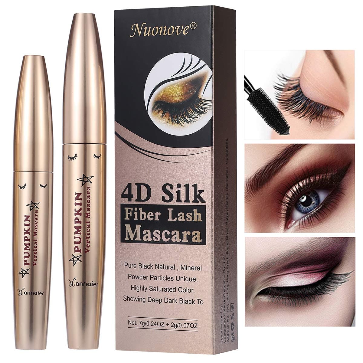 4D Silk Fiber Lash Mascara 4D Mascara Mascara Fiber Lashes Extra Long Lash Mascara Long-Lasting, Waterproof & Smudge-Proof, No Clumping, Lengthening and Thick