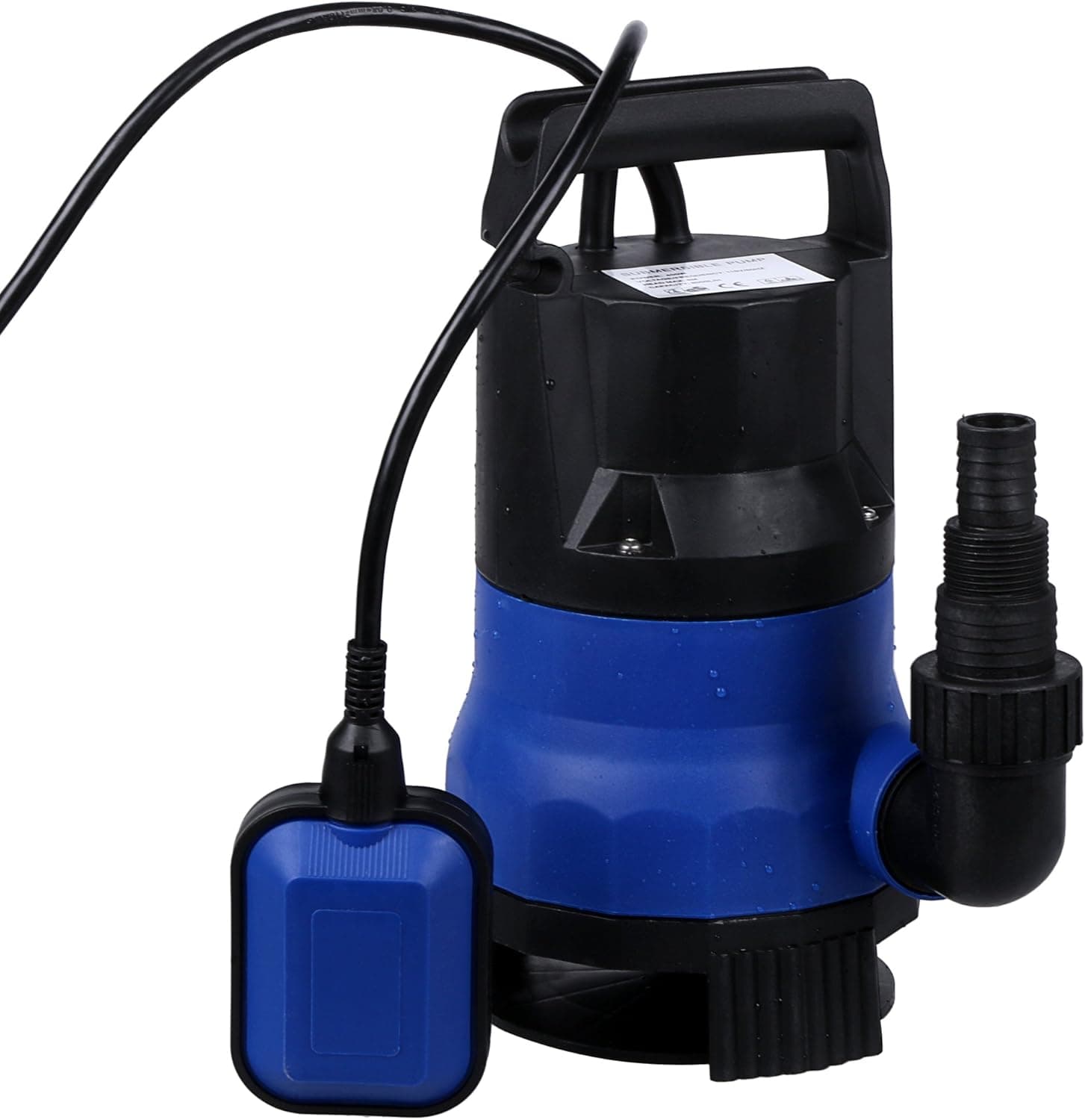 1/2 HP Submersible Sump Pump 400W Dirty Clean Water Pump 2115GPH w/ 15ft Cable and Float Switch
