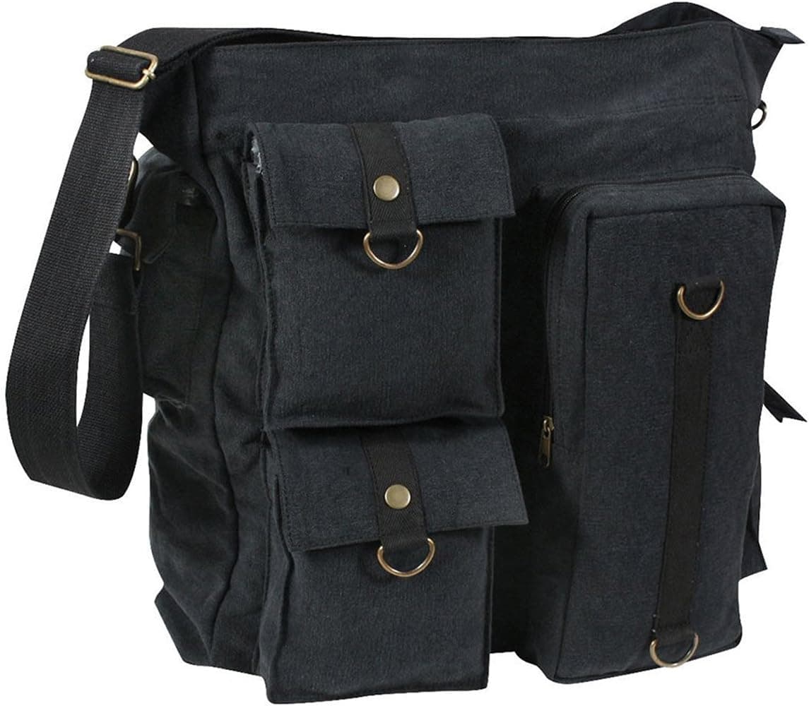 Rothco Vintage Canvas Multi Pocket Messenger Bag
