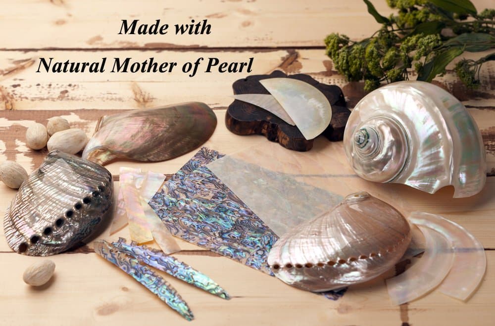 Antique Alive Mother of Pearl Four Noble Beings Design Double Compact Magnifying Cosmetic Makeup Purse Beauty Pocket Mirror