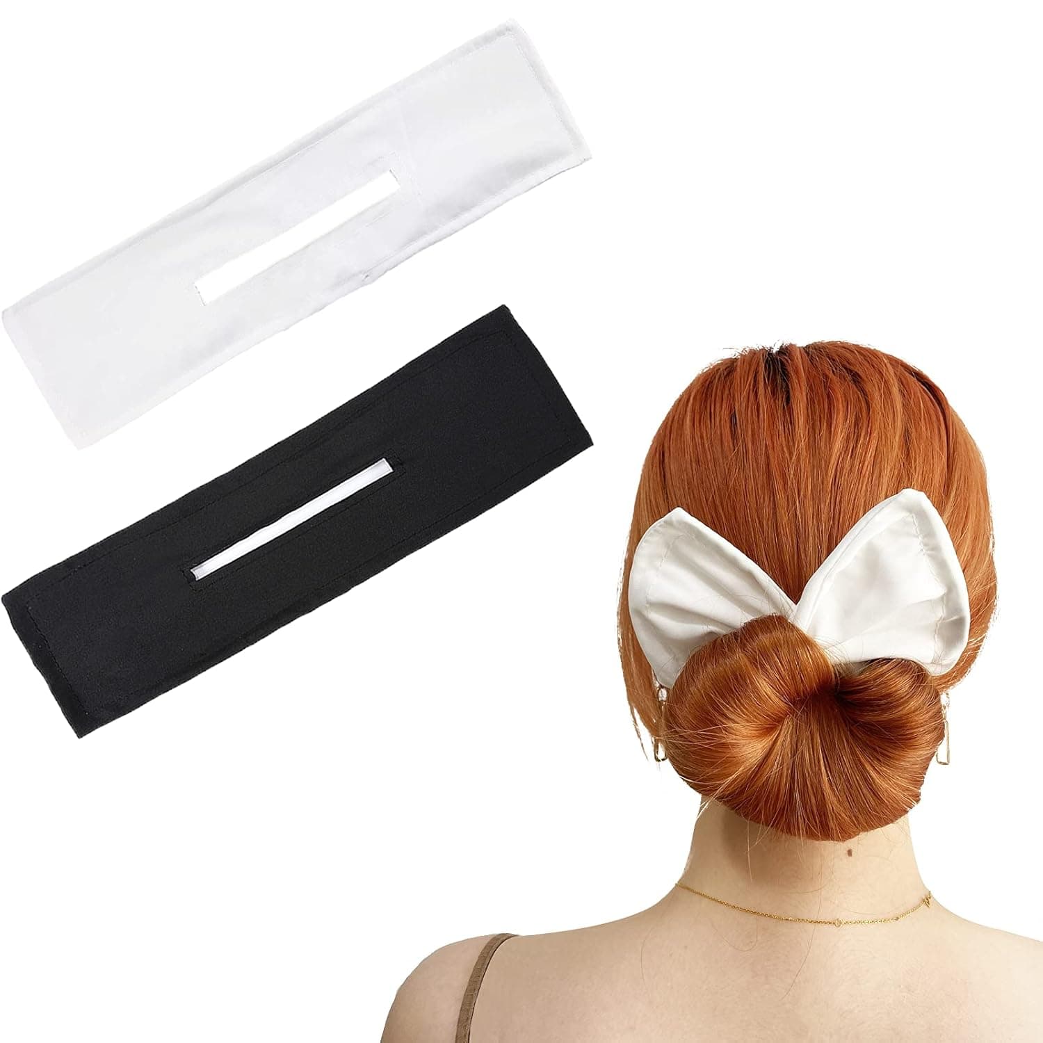 Deft Bun for Hair Magic Hair Bun Maker for Girl Women Fashion Headband French Twist Bun Shaper for Summer- Solid Color(2PCS)
