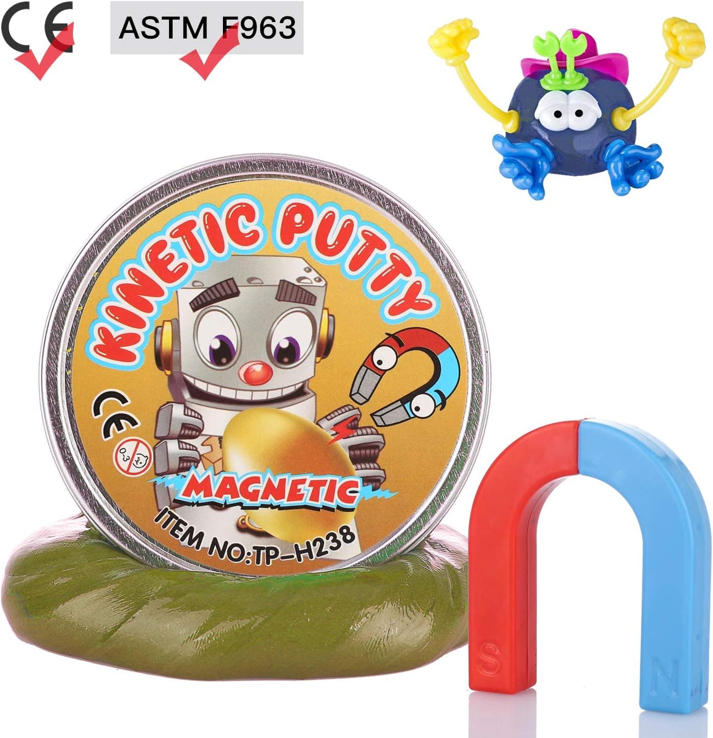 DmHirmg Magnetic Putty U Shape Upgrade Accessories Super Soft for Children (Gold)