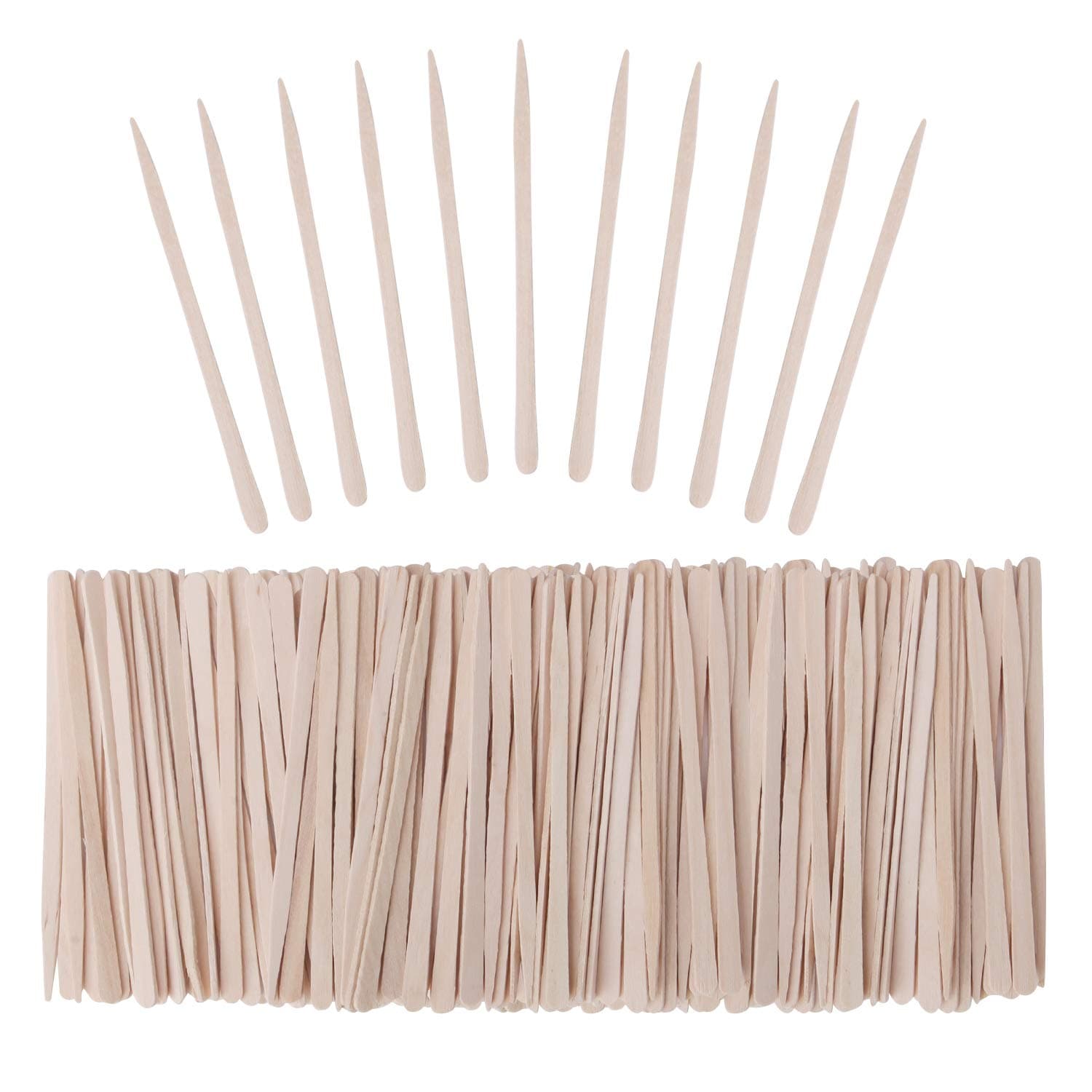 Senkary 600 Pieces Small Waxing Sticks Eyebrow Wax Sticks Wooden Wax Applicator Sticks for Hair Removal (Without Handle)