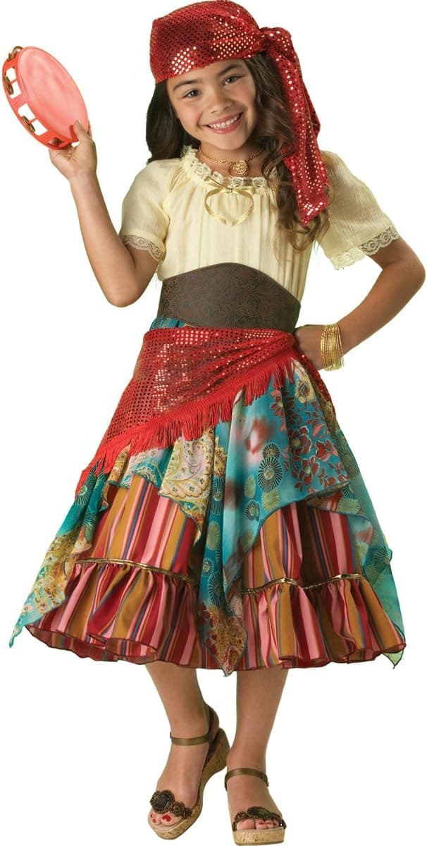 InCharacter Costumes Girls Fortune Teller Costume, Multi Color, Large