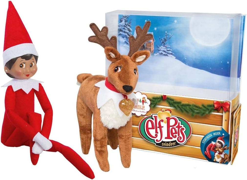 The Elf on the Shelf: A Christmas Tradition Brown Eyed North Pole Elf Girl with The Elf on a Shelf: Elf Pets A Reindeer and The Elf on the Shelf: Elf Pets Storybook