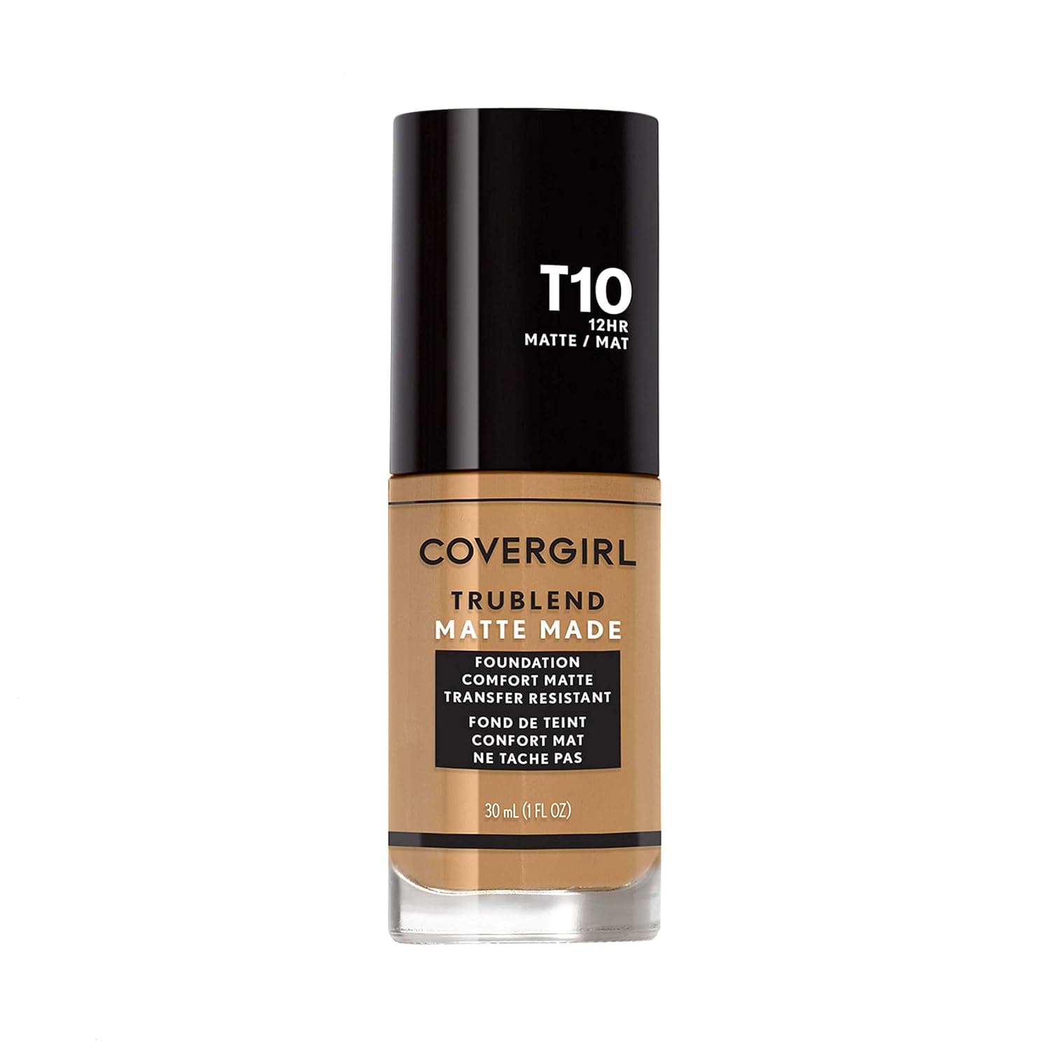 Covergirl Trublend Matte Made Liquid Foundation, T10 Golden Amber, 1 Fl Oz (Pack of 1)