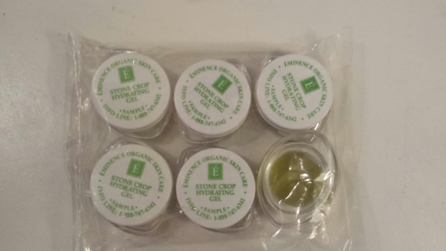 Eminence Stone Crop Hydrating Gel Sample Set of Six Travel Size 100% Fresh Organic