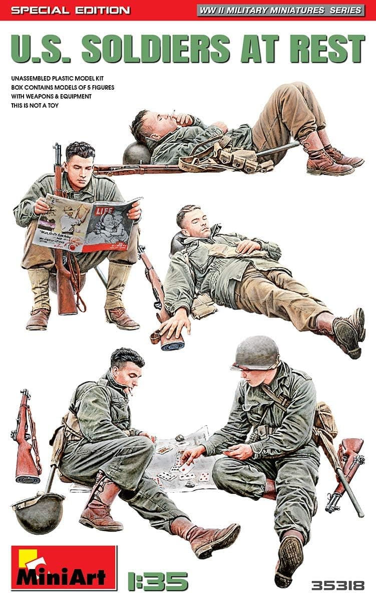Miniart 35318-1/35 U.S. Soldiers at Rest. Special Edition, Military Model