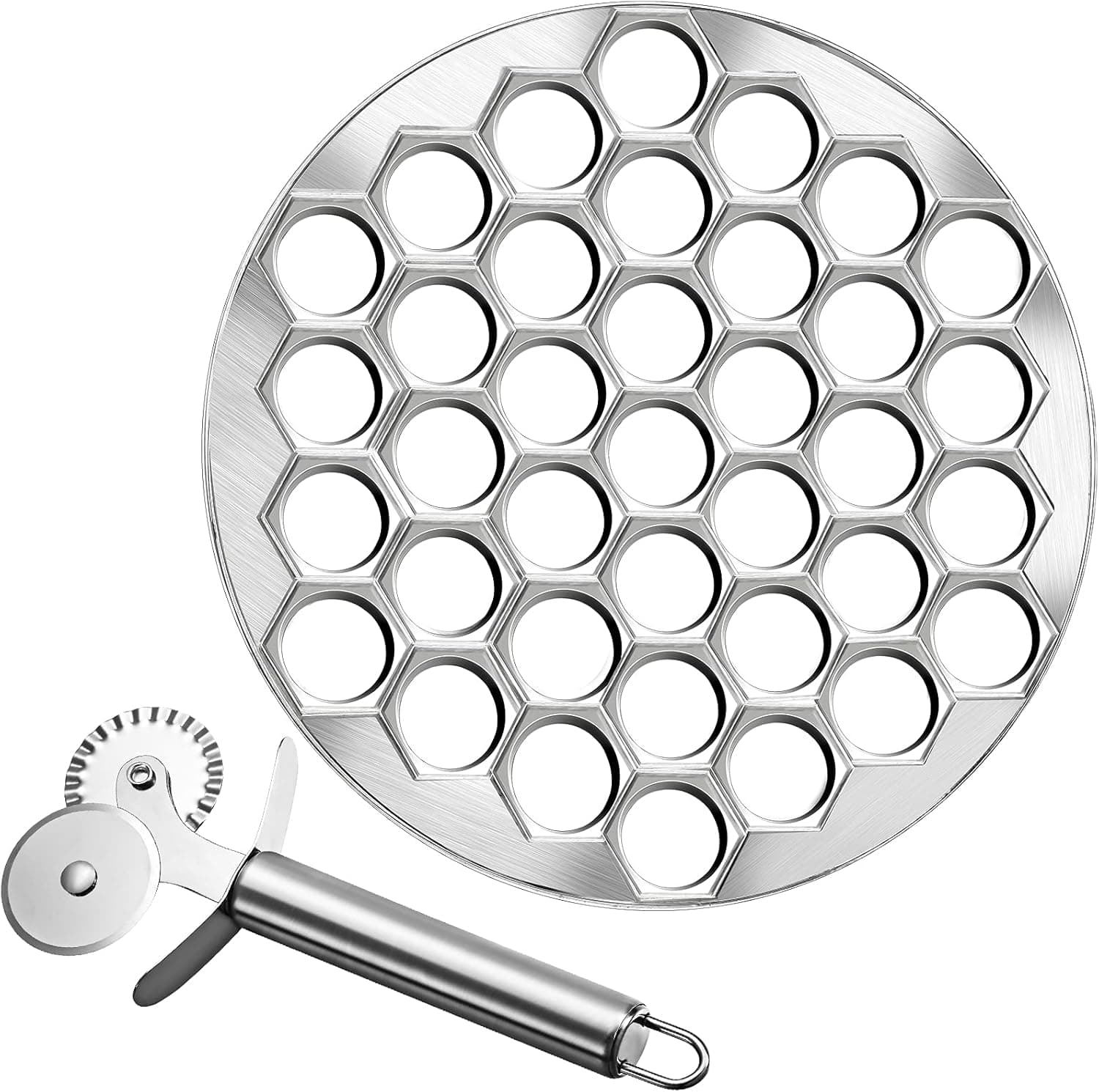 Pelmeni Maker Russian Dumpling Mold Pelmeni Metal Mold with Pastry Ravioli Wheel Pasta Double Cutter for Kitchen Cooking Tools
