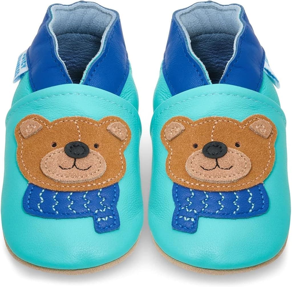 JUICY BUMBLES Soft Leather Baby Shoes - Crib Shoes with Suede Soles