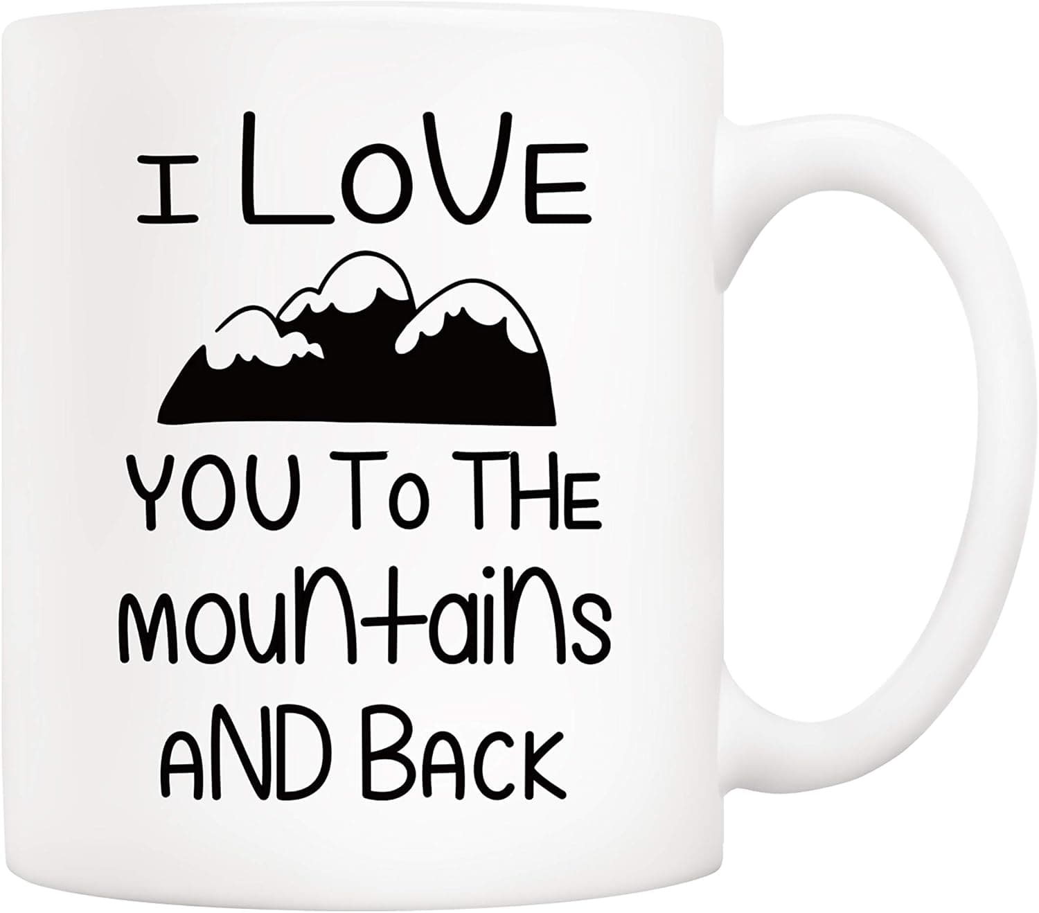 5Aup Christmas Gifts Love Quote Coffee Mug for Wife Husband Boyfriend Girlfriend, I Love You to the Mountains and Back, 11Oz Ceramic Cups from Wife Husband Birthday and Holiday Gifts