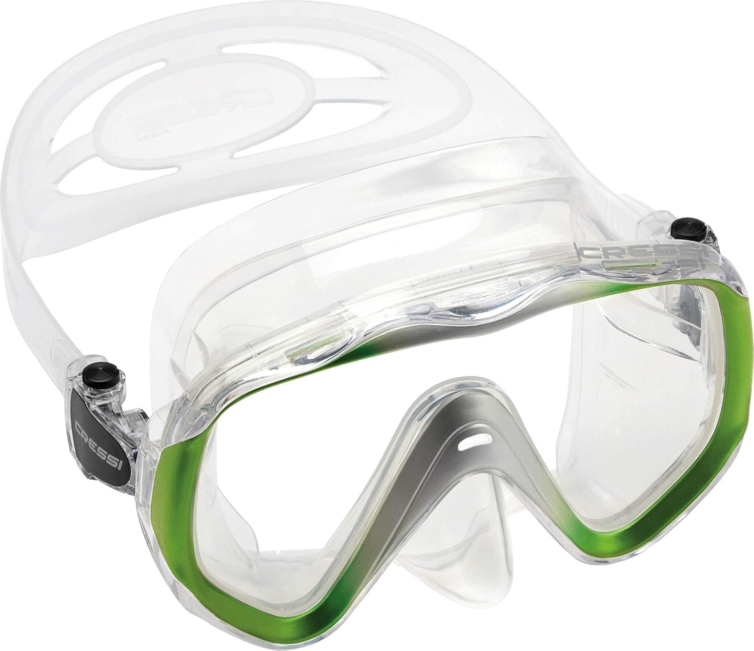 Cressi Perfect View Scuba Diving, Snorkeling Mask in Pure Comfortable Silicone - Available with Different Panoramic Lenses - Liberty: Designed in Italy