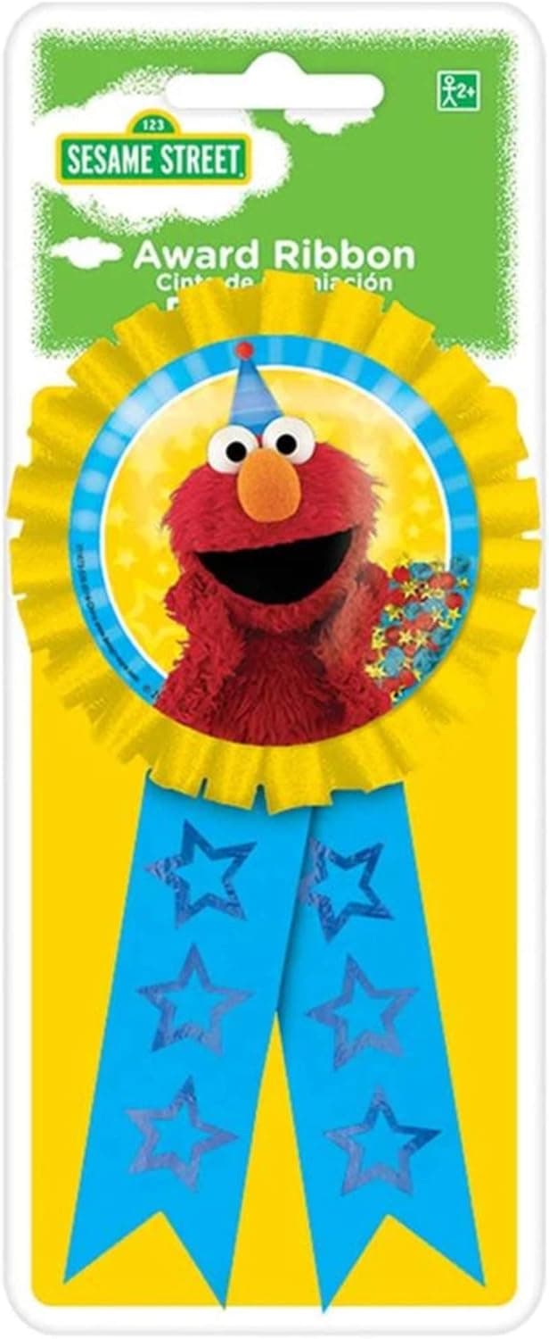amscan 211672 Sesame Street Confetti Pouch Award Ribbon, Multicolor