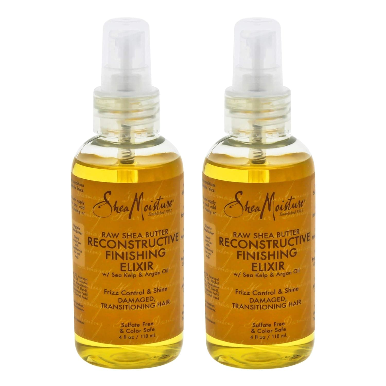 Shea Moisture Raw Shea Reconstructive Elixir 4 Ounce (118ml) (Pack of 2)